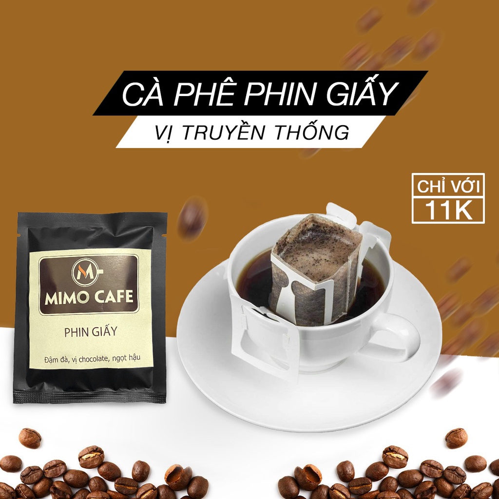 Cà Phê Phin Giấy Túi Lọc Vị Truyền Thống Mimo Cafe - Hỗ Trợ Giảm Cân