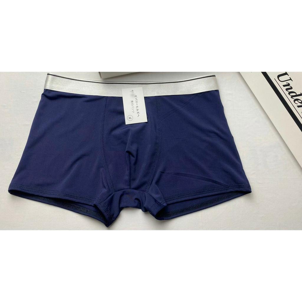 Quần Lót Nam Boxer Thun Lạnh Co dãn 4 chiều, Quần sịp Nam Thun Lạnh Boxer- Cạp Bạc.
