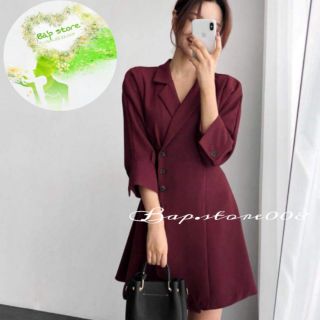 Đầm dự tiệc cổ vest cách điệu sang chảnh hàng thiết kế cao cấp