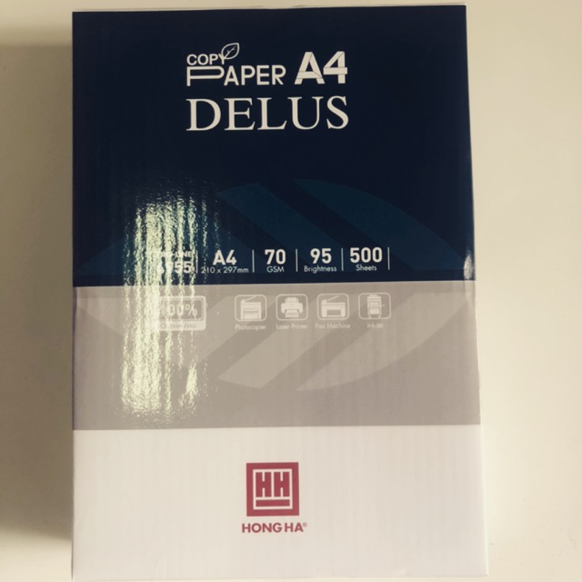 Giấy in A4 Delus Hồng Hà DL70