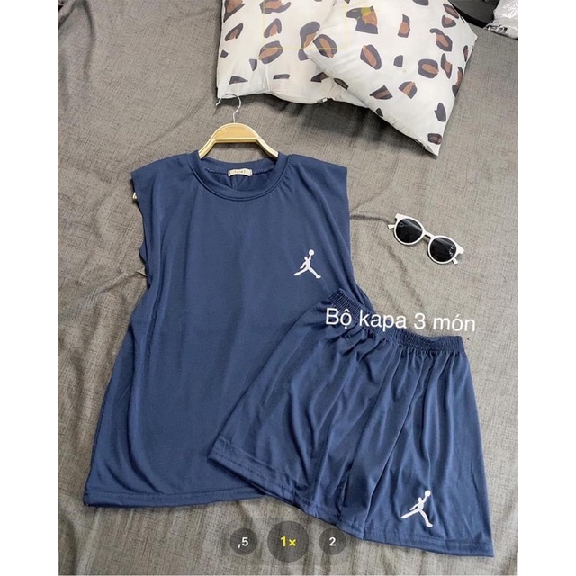 RẺ VÔ ĐỊCH] Sét Bộ Thể Thao Tank Top 2 món Nam Nữ Thêu Hình Joc.dan - Sét Bộ Mặc Nhà Chất Đẹp