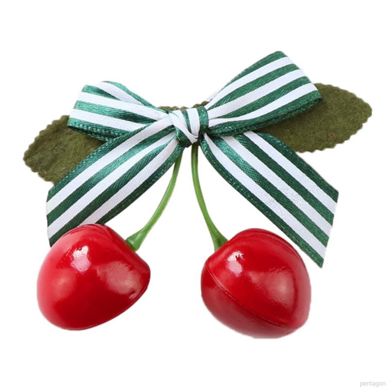 1 Kẹp Tóc Hình Trái Cherry Dễ Thương Cho Bé Gái