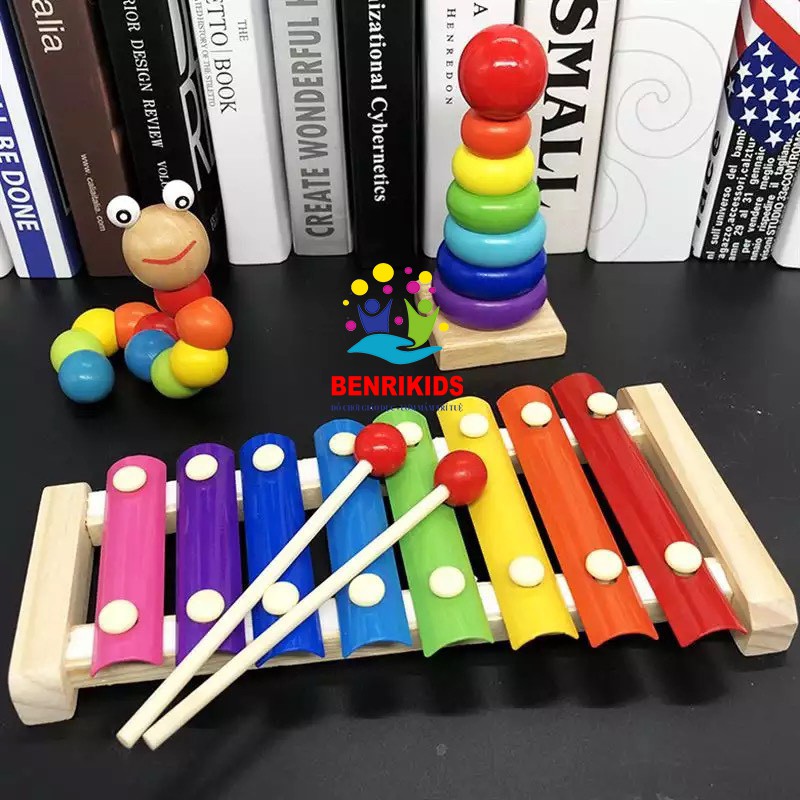 Đồ Chơi Gỗ Thông Minh Cho Bé , Combo Đồ Chơi Gỗ Phát Triển Trí Tuệ 4-6 Món