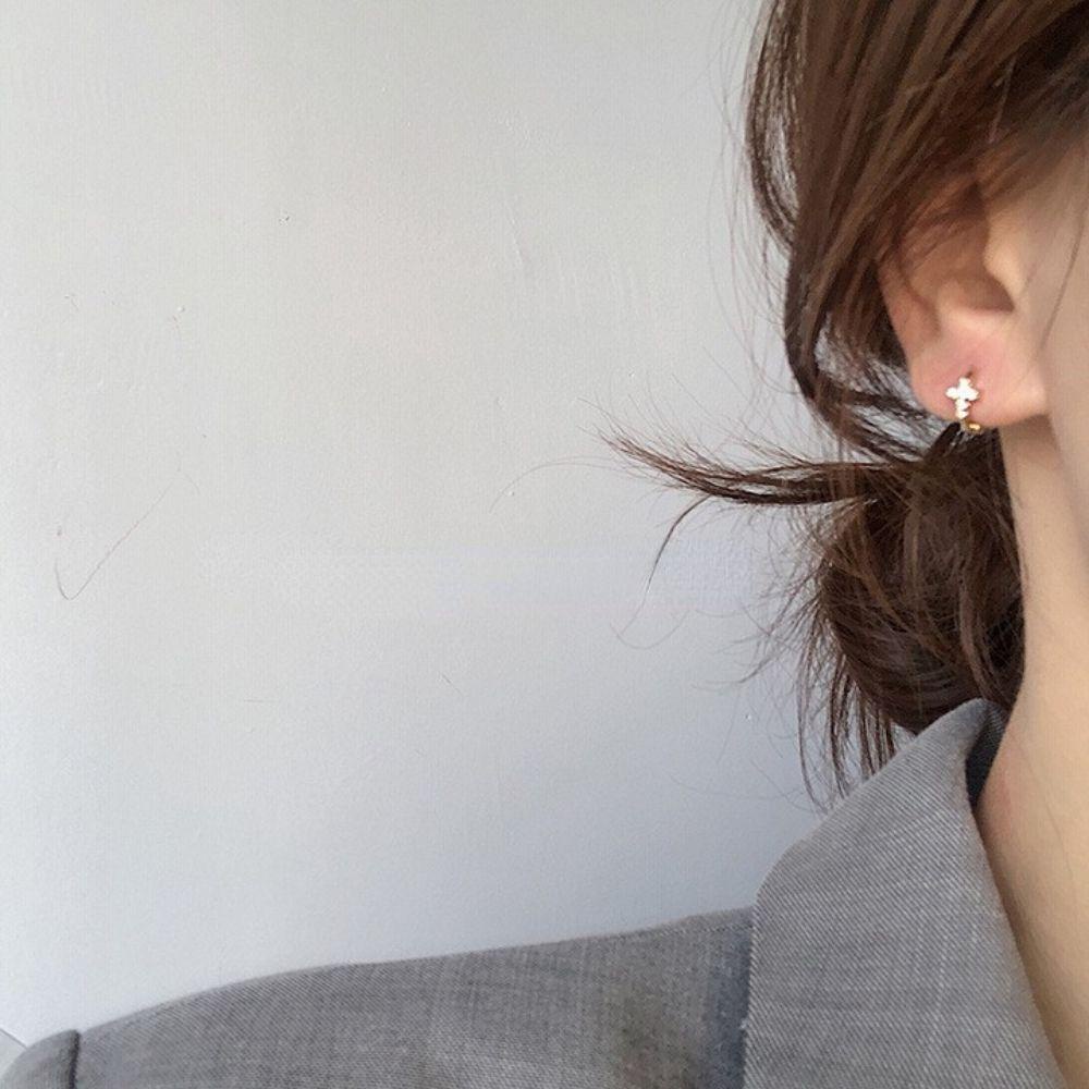 Bông Tai Mini Đính Kim Cương Không Gây Dị Ứng Thời Trang Cho Nữ