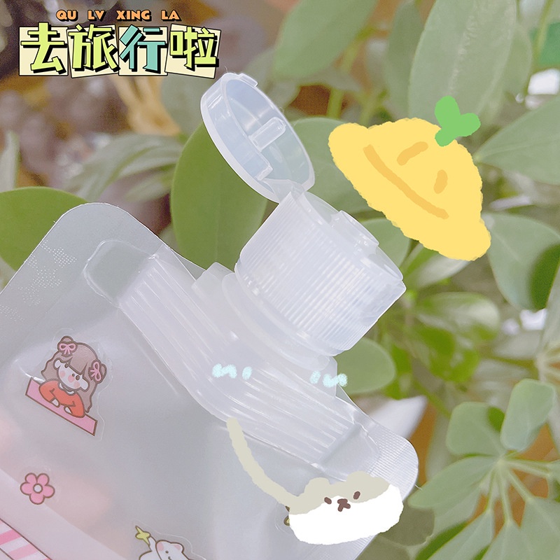 Túi Rỗng Đựng Nước Rửa Tay / Dầu Gội Kiểu Hoạt Hình Dễ Thương 30 / 50 / 100ML