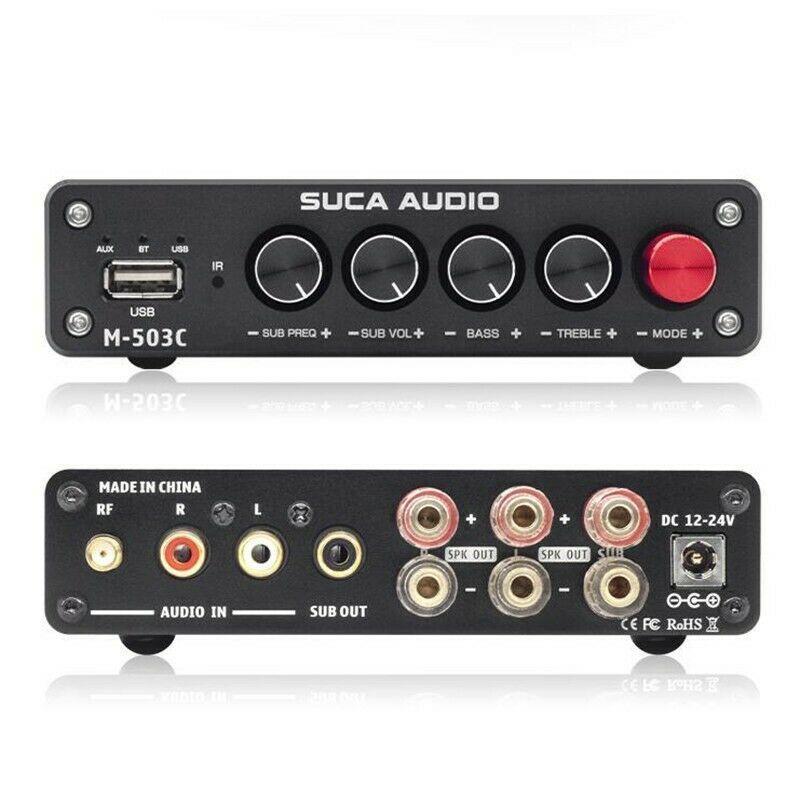 Amply Mini Đọc USB - Bluetooth 5.0 - Công Suất 50w x2 + 100w