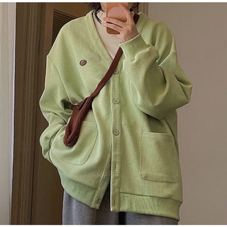 Cardigan trắng -xanh