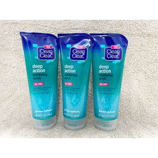 [HÀNG MỸ]Sửa rửa mặt tẩy tế bào chết CLEAN CLEAR DEEP ACTION 198gr.