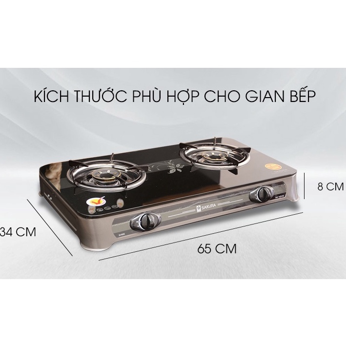 Bếp ga đôi Sakura SA-650G Hàng trưng bày +Tặng dây gas-bếp tốt tiết kiệm gas