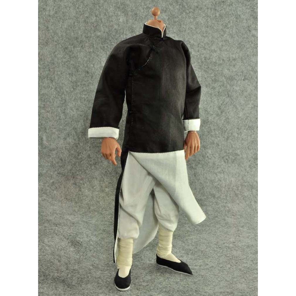 Bộ Quần Áo Kung Fu Màu Xám / Đen 12 "Cho Mô Hình Búp Bê 12"
