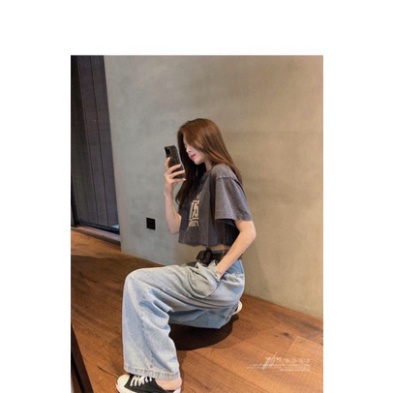 ÁO THUN TAY LỠ CROPTOP FORM RỘNG CÁ TÍNH | BigBuy360 - bigbuy360.vn