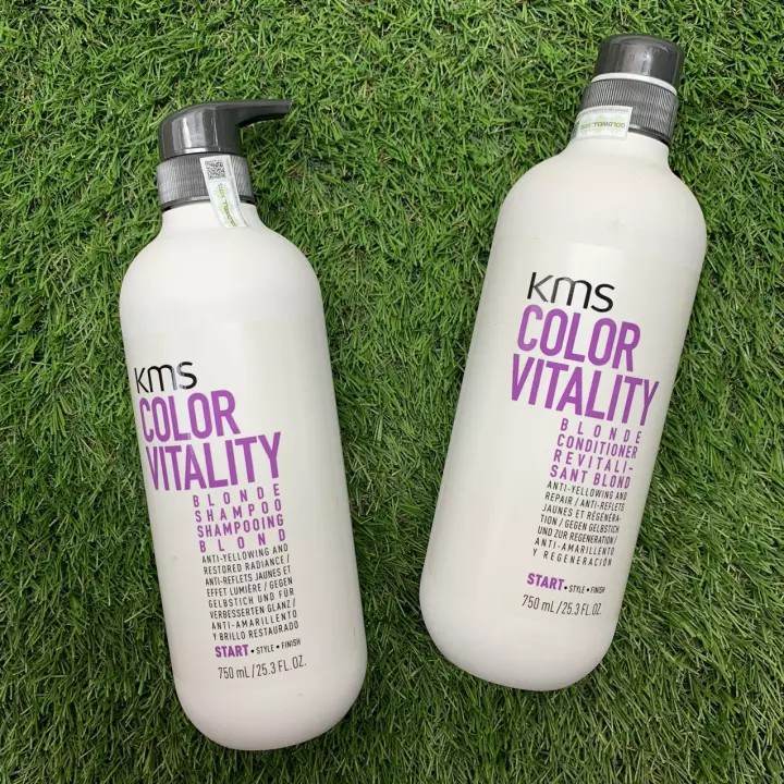 DẦU GỘI XẢ KMS GIỮ MÀU TÓC NHUỘM COLOR VITALITY 750ML*2