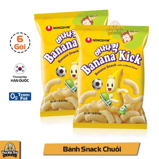Combo 6 Gói Bánh Snack Chuối Nongshim Hàn Quốc (45g)