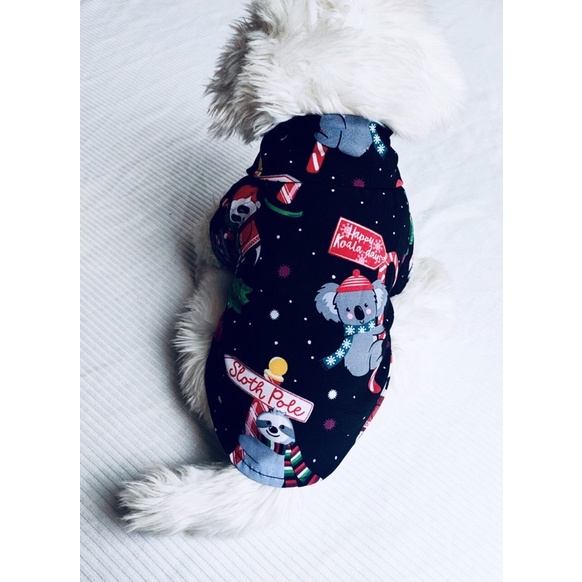 Áo sơ mi hoạ tiết gấu trúc KOALA NOEL dành cho thú cưng, Quần áo dành cho chó mèo LaLi petfashion