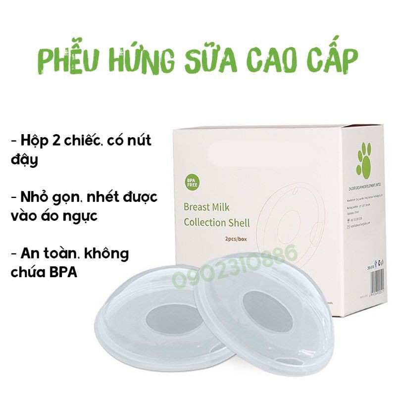 Cốc Hứng Sữa Silicon Cmbear Cao Cấp An Toàn Và Tiện Lợi
