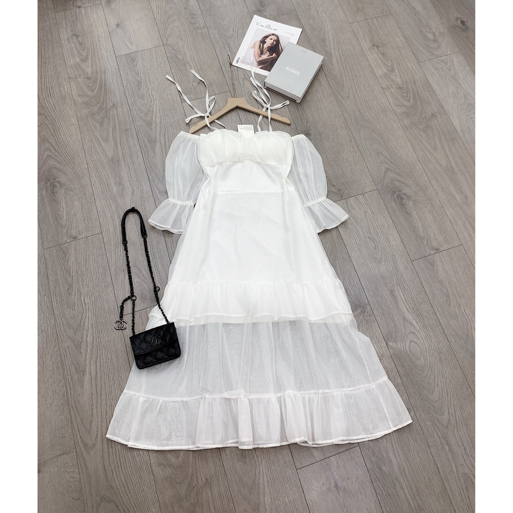 (CÓ CUP NGỰC) VÁY ĐẦM MAXI TRỄ VAI TẦNG CHẤT TƠ SỢI CAO CẤP ĐI BIỂN ĐI TIỆC SIÊU XINH | BigBuy360 - bigbuy360.vn