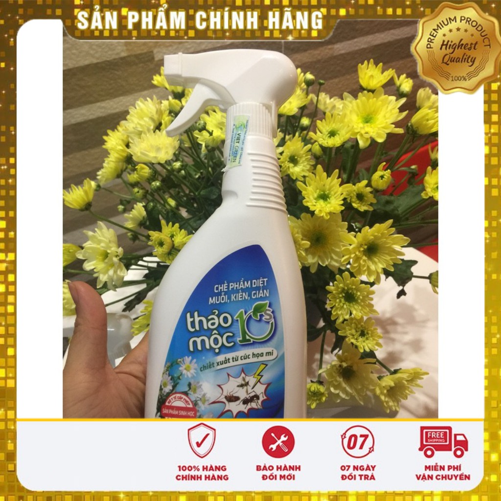 Xịt Phun Diệt Muỗi Kiến Gián Thảo Mộc 10s Với Tinh Dầu Thiên Nhiên-An Toàn Tự Nhiên