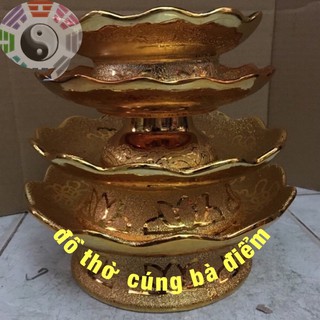 DĨA CÚNG CHƯNG TRÁI CÂY SỨ XI KIM SA VÀNG SIZE 6inch , 7inch , 8inch , 9inch
