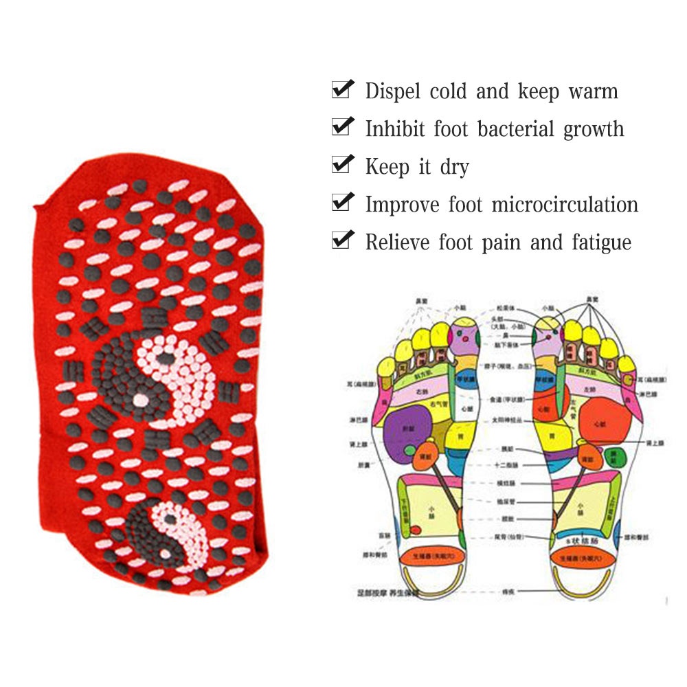 Vớ mát xa chân tự sưởi ấm thoáng khí thoải mái cho nam và nữ