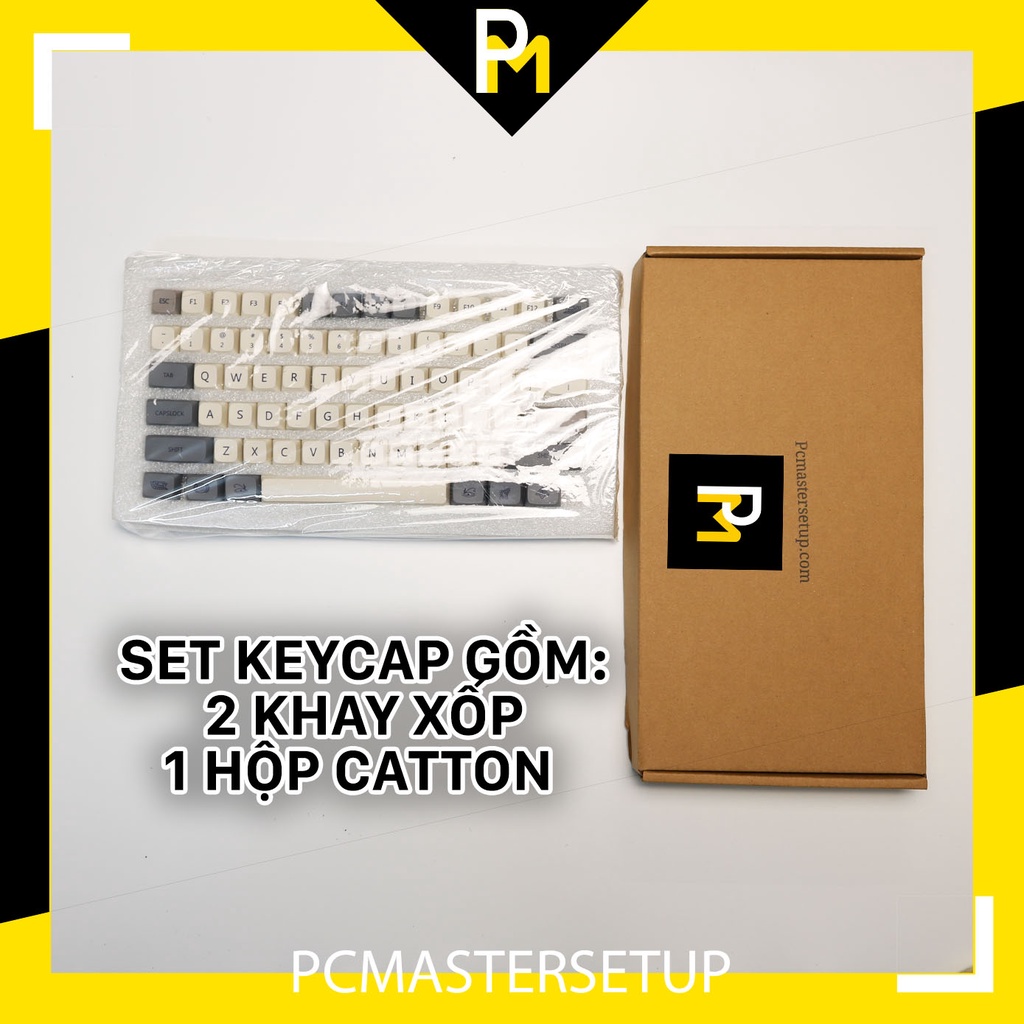 Keycap pbt xda Retro Element nguyên tố cao 9.5mm 121 phím, nút cho bàn phím cơ của pcmaster