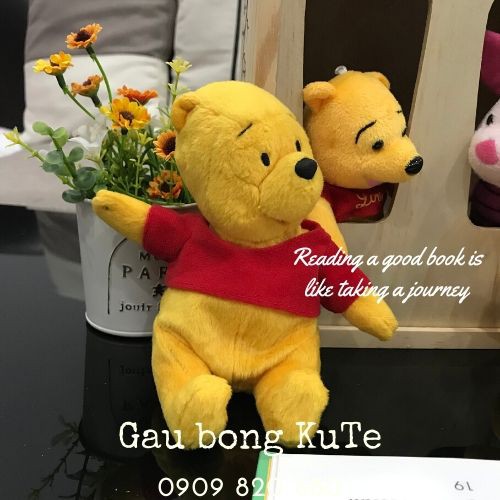 Gấu Bông - Gấu Pooh mini và 2 bé Sóc móc khóa