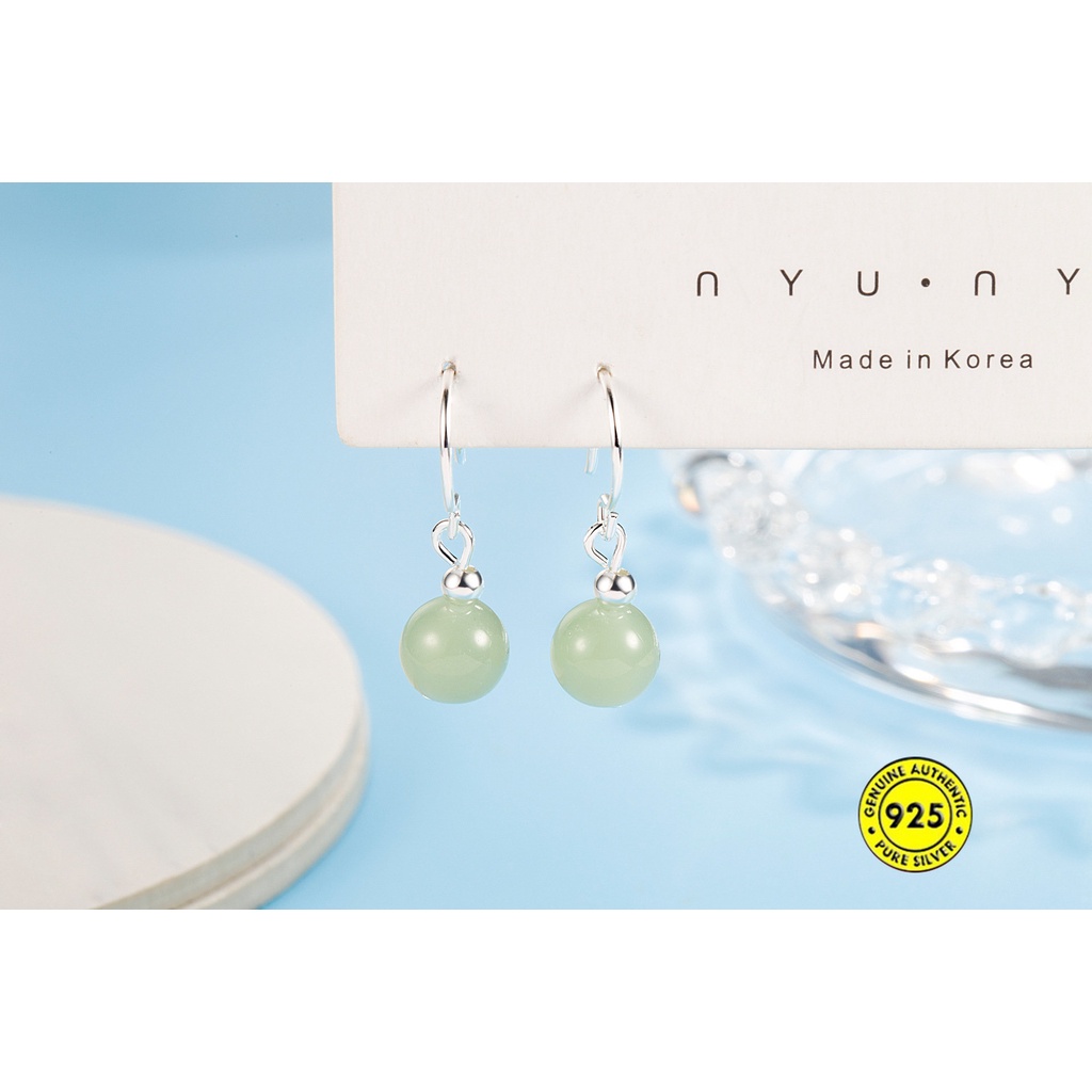 Khuyên Tai Ngọc Bích Đỏ Phong Cách Cổ Điển U1032