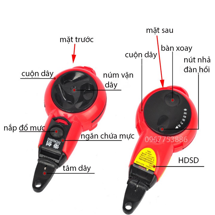 bật mực tự động cuộn dây