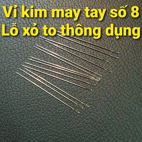 Vỉ Kim May Tay Loại Lỗ Xỏ Chỉ To - Số 8 - Thông Dụng ( 12 Cây / vỉ )