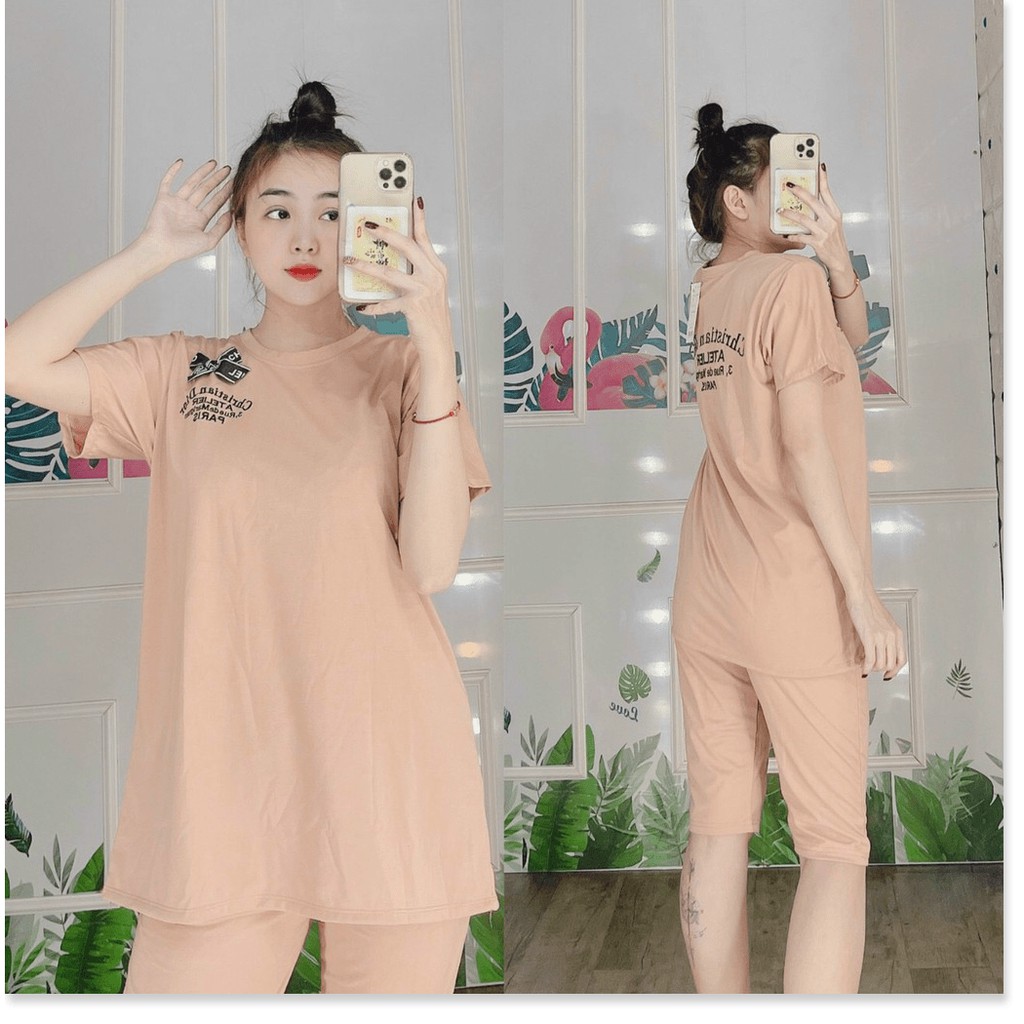 SET ĐỒ BỘ THUN NỮ,THIẾT KẾ HỌA TIẾT XINH XẮN,CHẤT LIỆU VÃI CO GIẢN 4C KHÁNH AN STORE