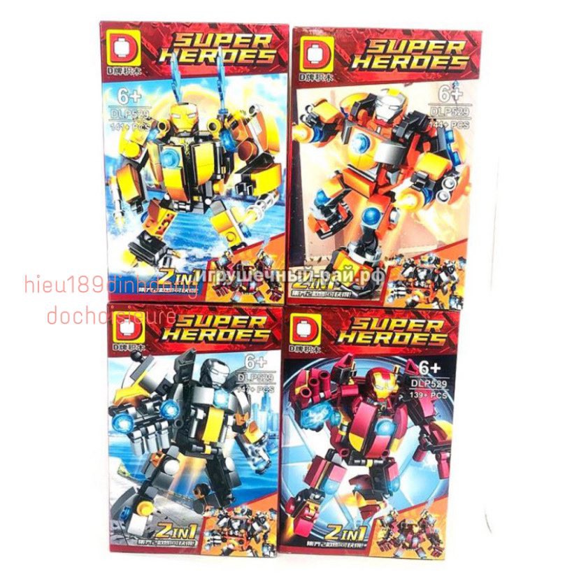 Lắp ráp xếp hình Siêu anh Hùng Ironman DLP529: Người Sắt Biến Đổi Bộ Giáp Hulkbuster