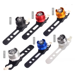 Đèn nháy cảnh báo xe đạp dạng tròn gắn cọc yên xe đạp thể thao vỏ nhôm cao cấp rubi