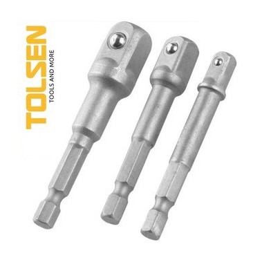 Bộ ba đầu chuyển vít sang đầu bắn bu lông 1/2 &quot; 3/8 &quot; 1/4 &quot; inch Tolsen 77864 chất liệu hợp kim thép siêu cứng bền bỉ