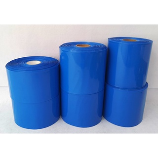 ((1.0m ~ 2m) Ống co nhiệt Pvc 30 / 50 / 70MM / 90MM / 110MM / 120MM / 150 / 170 / 210 / 230MM Phim pin 18650 màu xanh lam