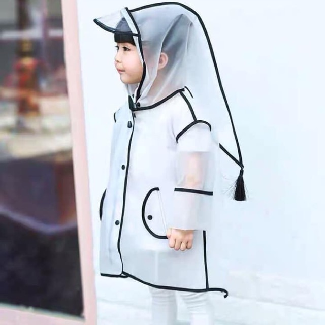 Áo mưa cho bé trong suốt xuất Nhật. Tặng rùa bơi