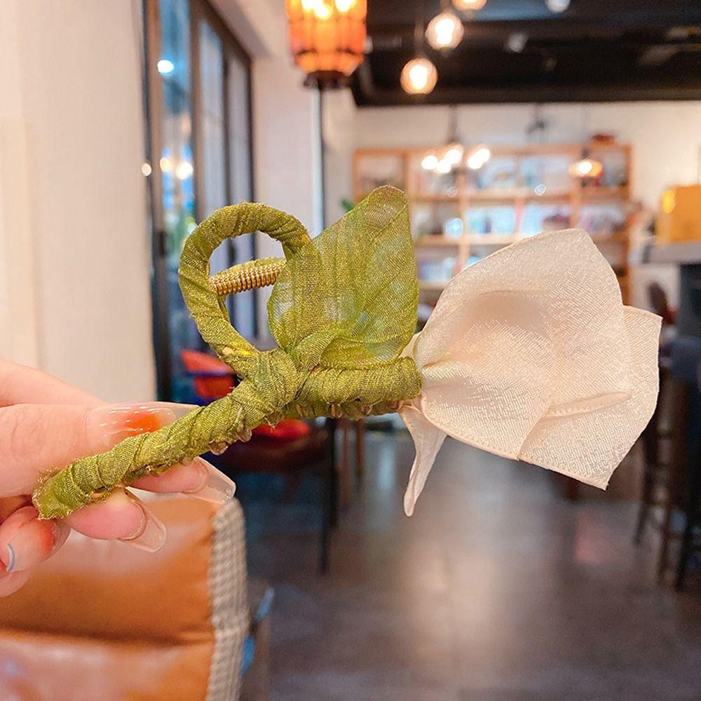 Kẹp Tóc Hoa Tulip Lớn Phong Cách Hàn Quốc Cho Nữ