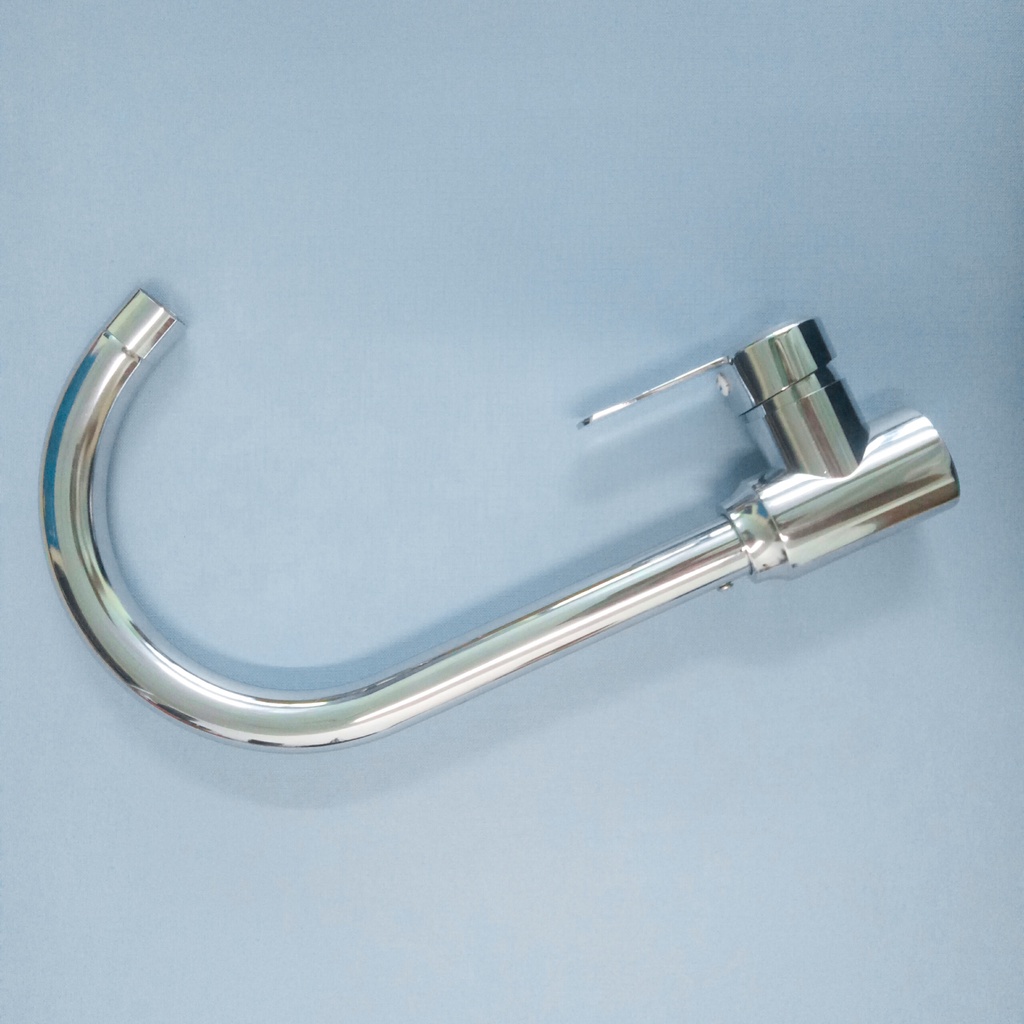 Vòi rửa chén bát Nóng lạnh inox Bóng cần cứng cắm chậu cổ bi xoay 360 độ tiện dụng tay gạt điều chỉnh DẸT
