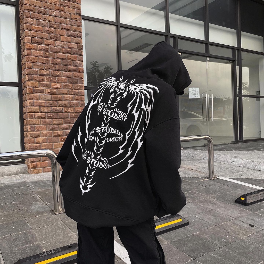 Áo hoodie vah studio SHADOW Áo khoác nỉ vah.studio chất nỉ bông cao cấp - Gin Store