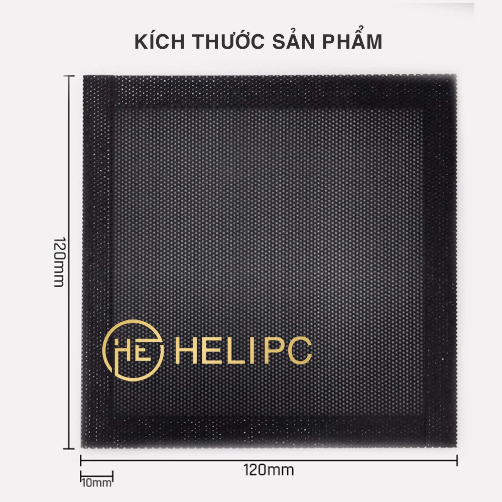 Tấm lưới chắn lọc bụi quạt máy tính kích thước 12x12cm - Lưới từ tính chắn bụi