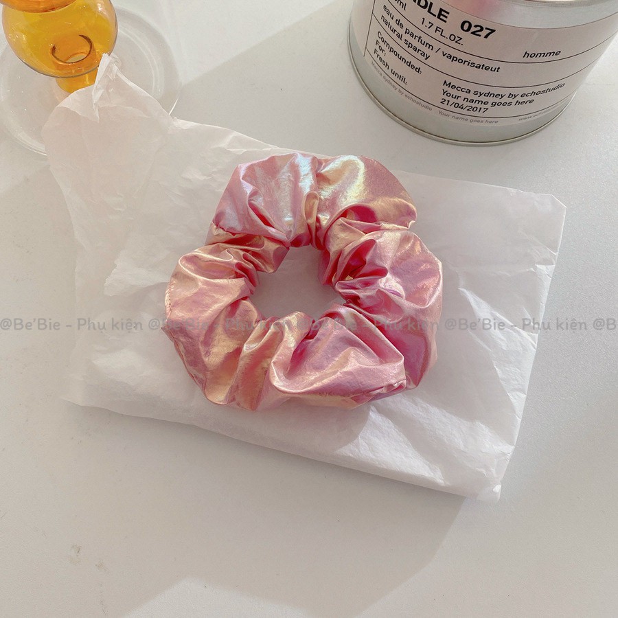 Cột tóc Scruchies vải hologram ánh nhũ siêu đẹp BeBie - BP114