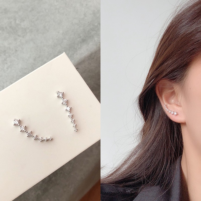 Khuyên tai đính đá zircon chất lượng AAA +