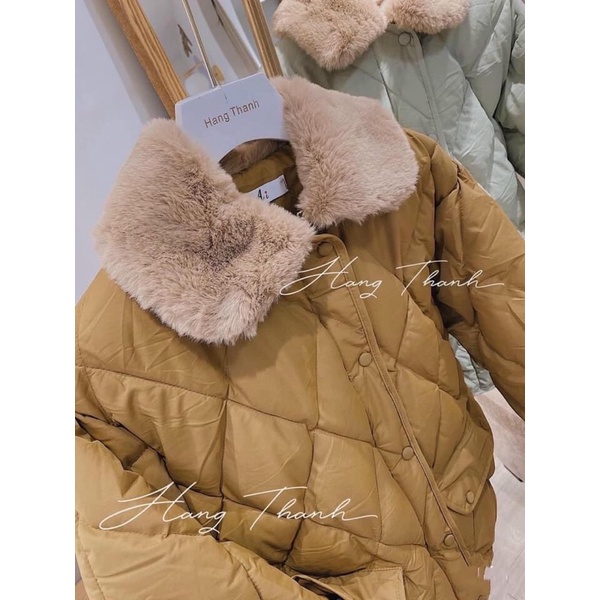 Áo phao trám cổ lông | BigBuy360 - bigbuy360.vn