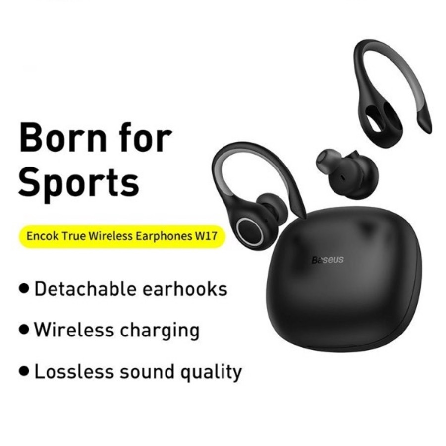 Tai nghe nhét tai không dây Baseus W17, True Wireless, Bluetooth 5.0 , IP55 Waterproof, 5 - 30h sử dụng - LV843-WL