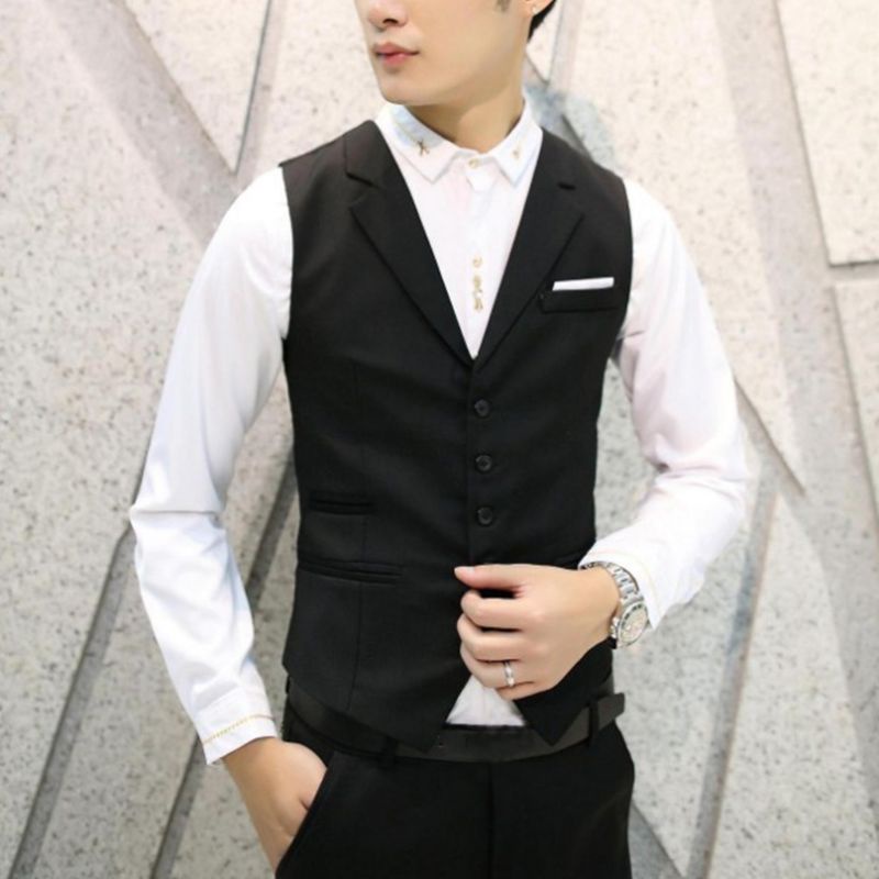 Áo Vest Tuxedo Ôm Dáng Kiểu Công Sở Cá Tính Cho Nam