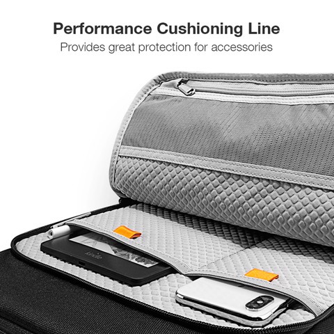 Túi chống sốc Tomtoc Protection Premium Macbook 15-16inch, chất liệu Cordura chống thấm tốt, ngăn chứa rộng rãi