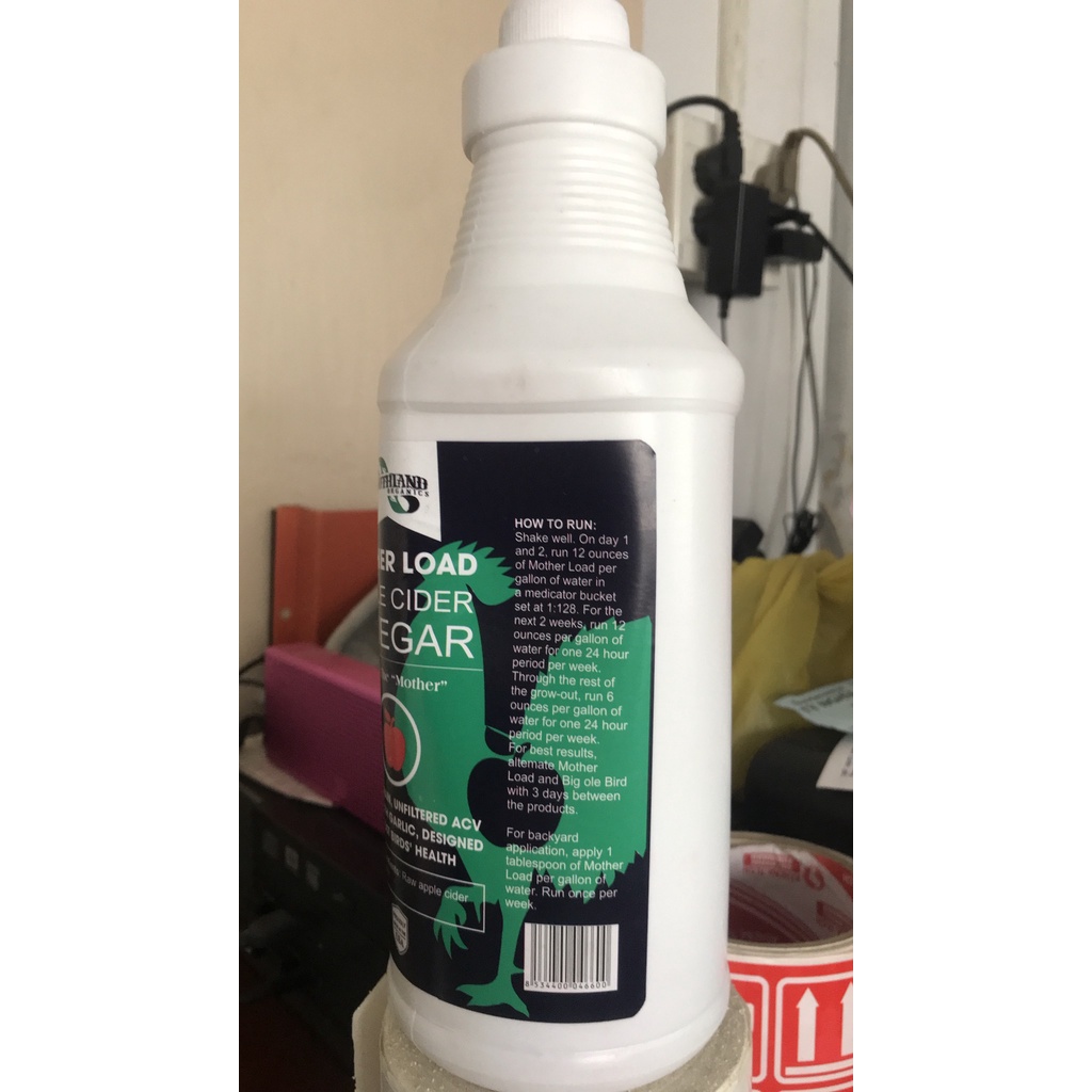 Men táo MOTHER LOAD lợi khuẩn đường ruột cho các dong gà ,1000ml, hàng nhập khẩu chính hãng mỹ