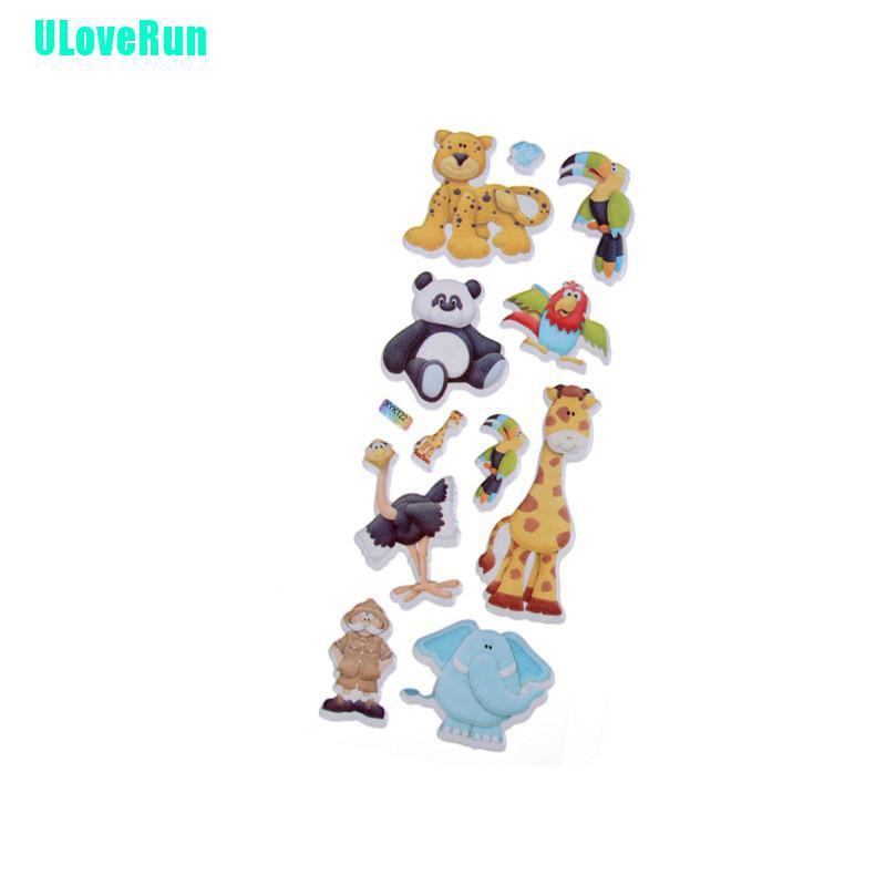 Sticker 3D Hình Sở Thú Hoạt Hình Xinh Xắn Dành Cho Bé