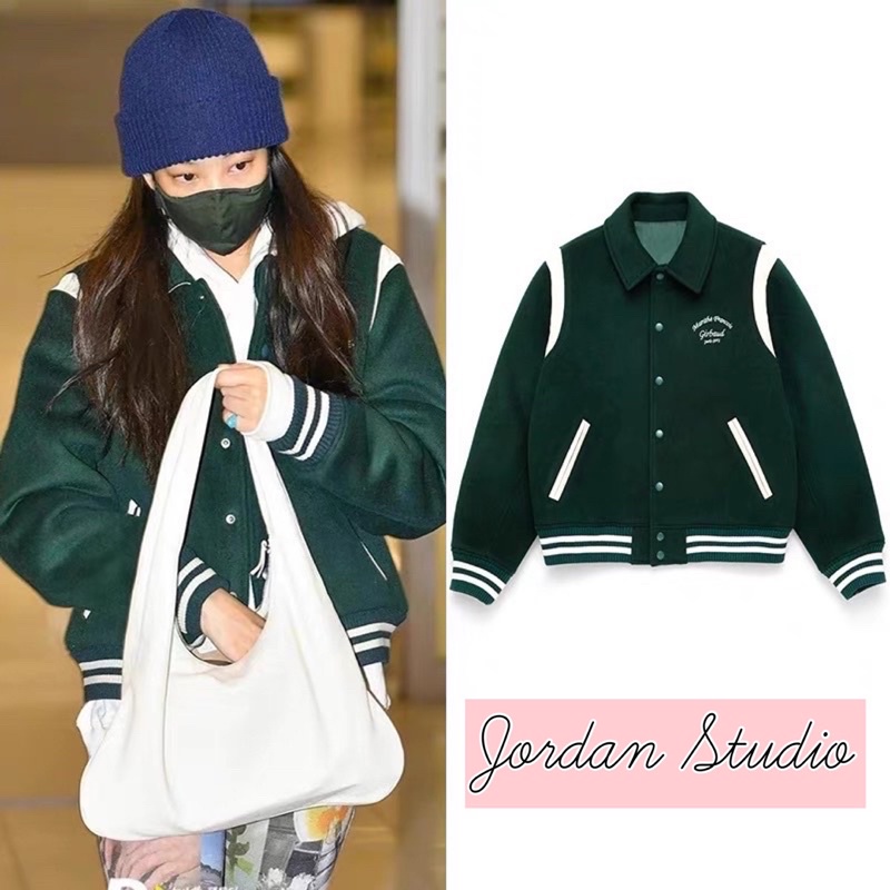 Áo khoác varsity giống Seo Ah Ri Celebrity,Jennie Blackpink,Joy Red Velvet,YooA,Haechan NCT,Han STRAYKIDS