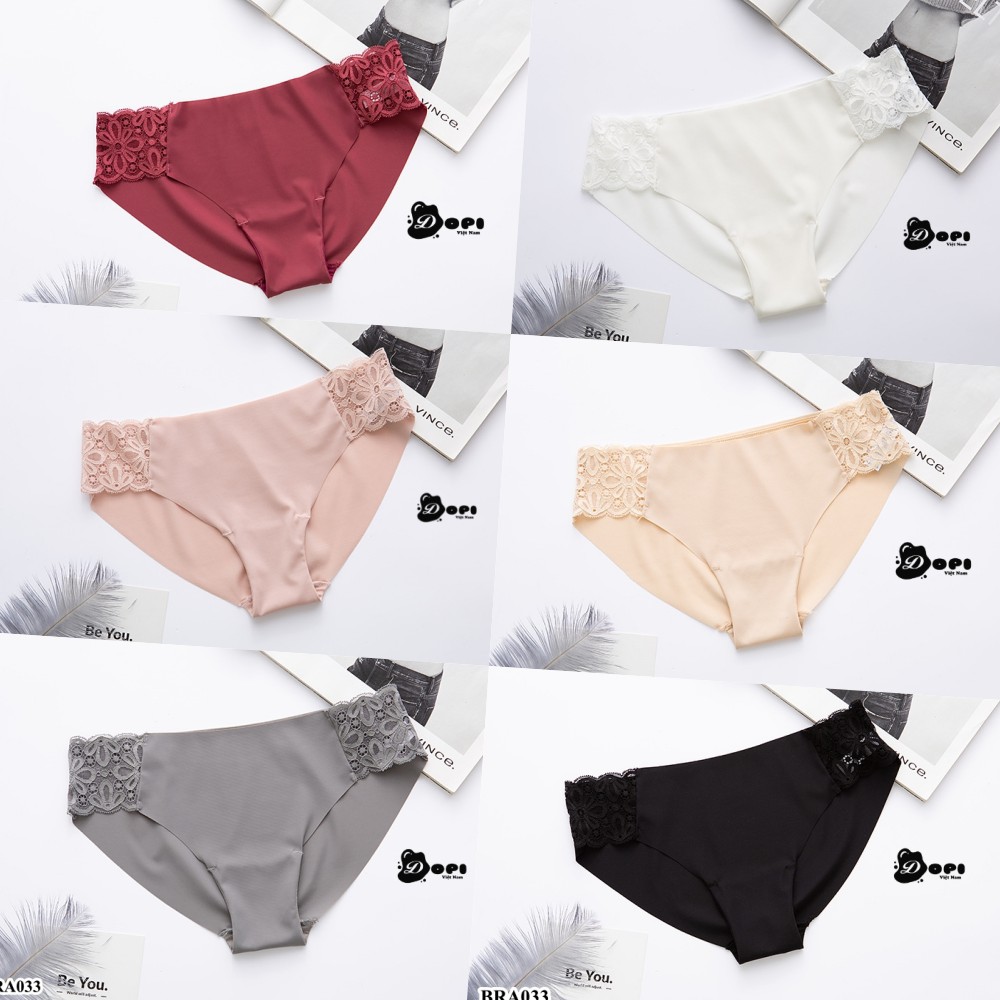 (BRA033) Quần lót su phối ren hoa quần chíp đồ lót nữ