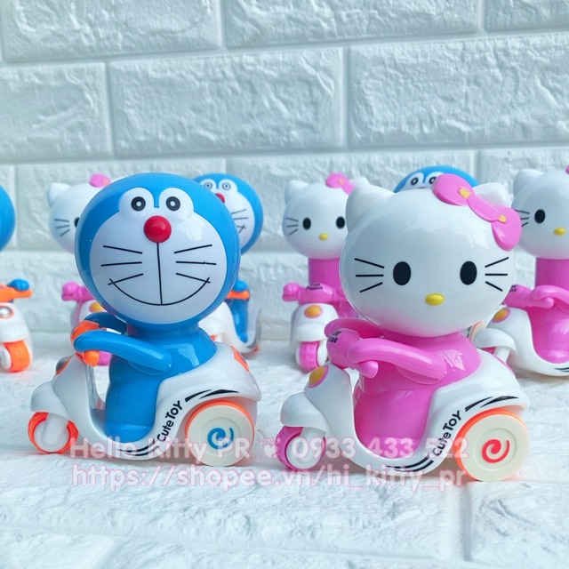 Xe đồ chơi không dùng pin Hello Kitty Doremon Doraemon