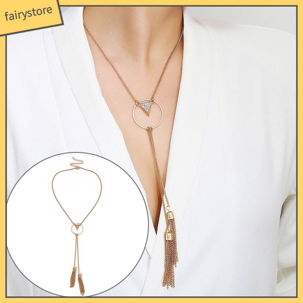 Dây chuyền tua rua dáng dài sang trọng